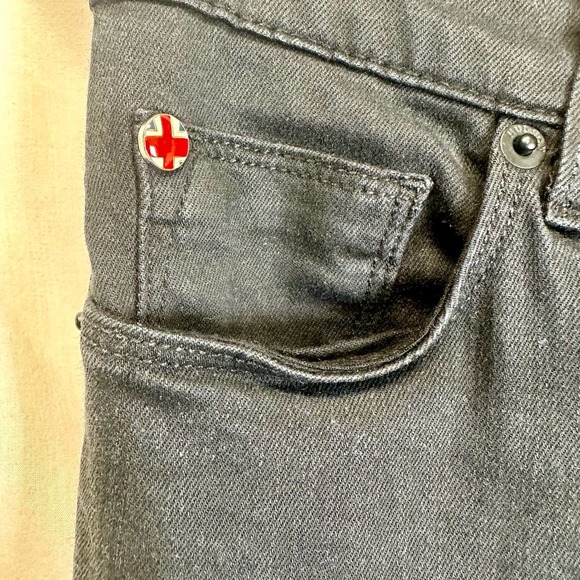 HUDSON Anthropologie‎ Low-Rise Skinny Jeans Women’s 25X28 Black Krista Ankle - Picture 2 of 12